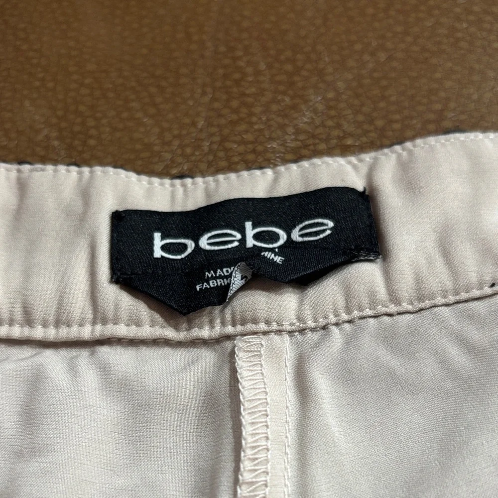 Bebe Black and Ivory Lace/Satin Shorts - Picture 2 of 6